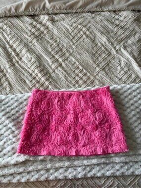 Urban Outfitters Pink 3D Rosette Mini Skirt Size Small